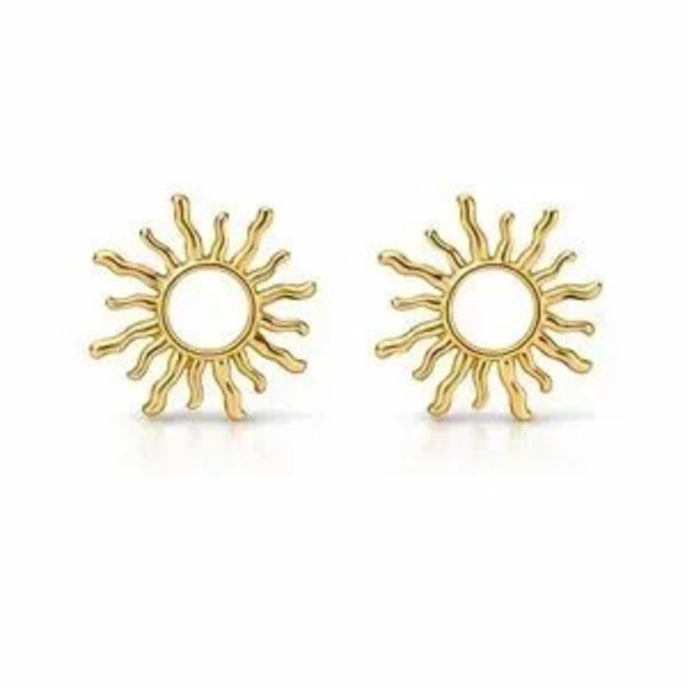 Gold Sunburst Earrings